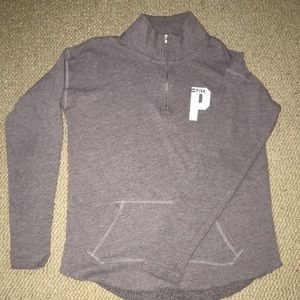 Pink Half-Zip Sweatershirt